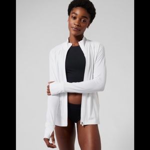 Athleta Pacifica Illume White Full-Zip Jacket